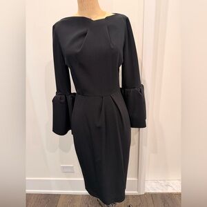 Roksanda Ilincic Black Dress with Statement Sleeves